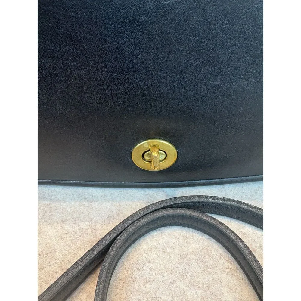 Vintage Pre-1994 Coach Black Leather Convertible Clutch